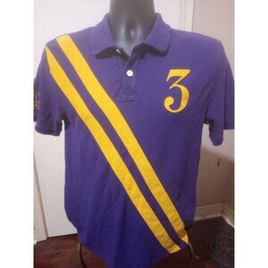 Polo Ralph Lauren Polo Shirt 381 Football 1943-44 Purple Boys Size XL 18-20